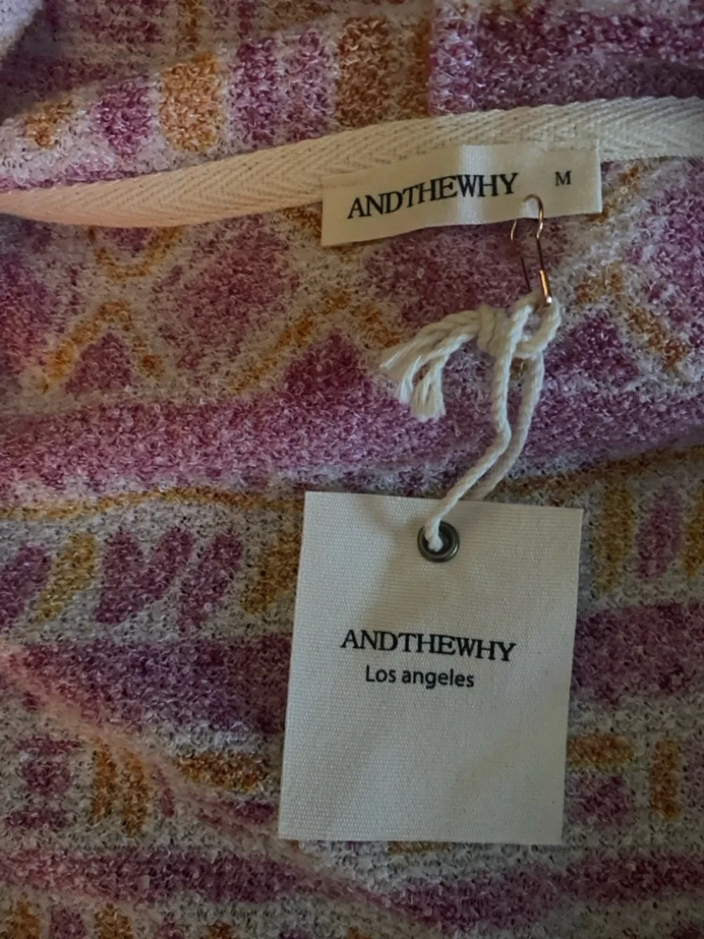 And The Why Tribal Geometric Hooded Cardigan Size Medium NWT
